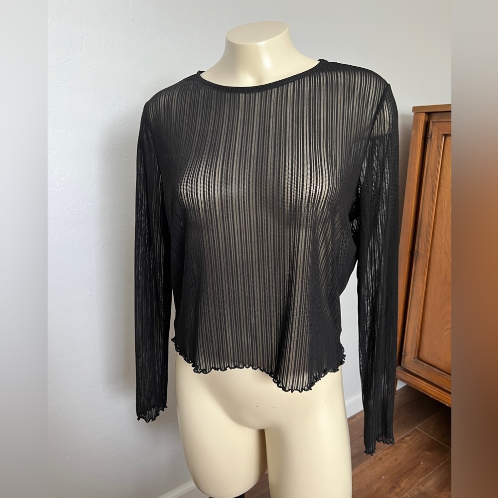 ASOS Sheer Black Blouse